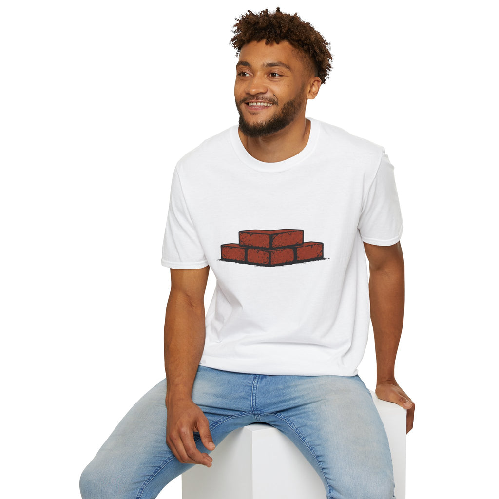 Brick Stack T-Shirt — (BRICK FRONT - MOTTO BACK)
