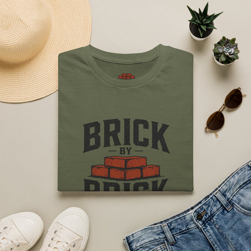 Brick by Brick T-Shirt — Motivational Construction Graphic Tee