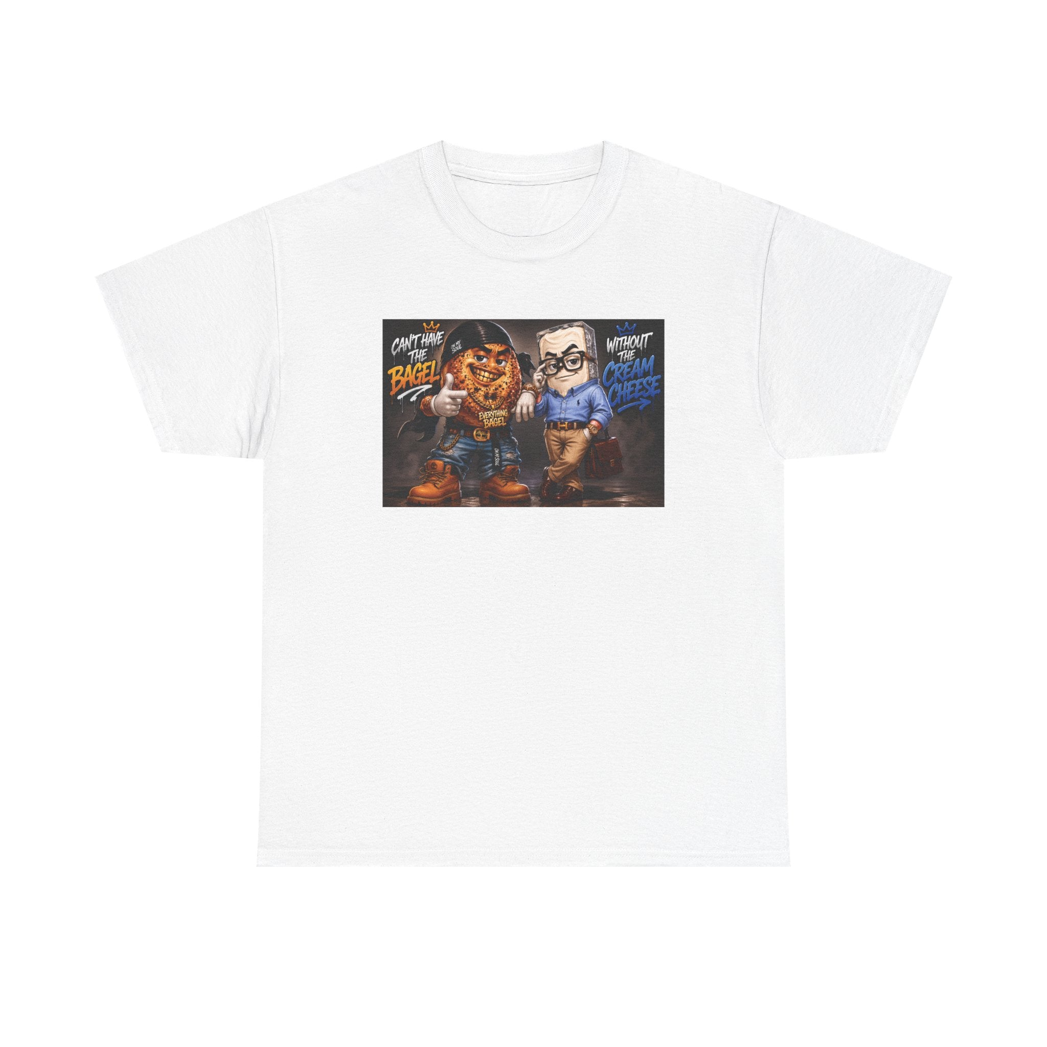 BAGELS AND CREAM CHEESE GRAPHIC TEE