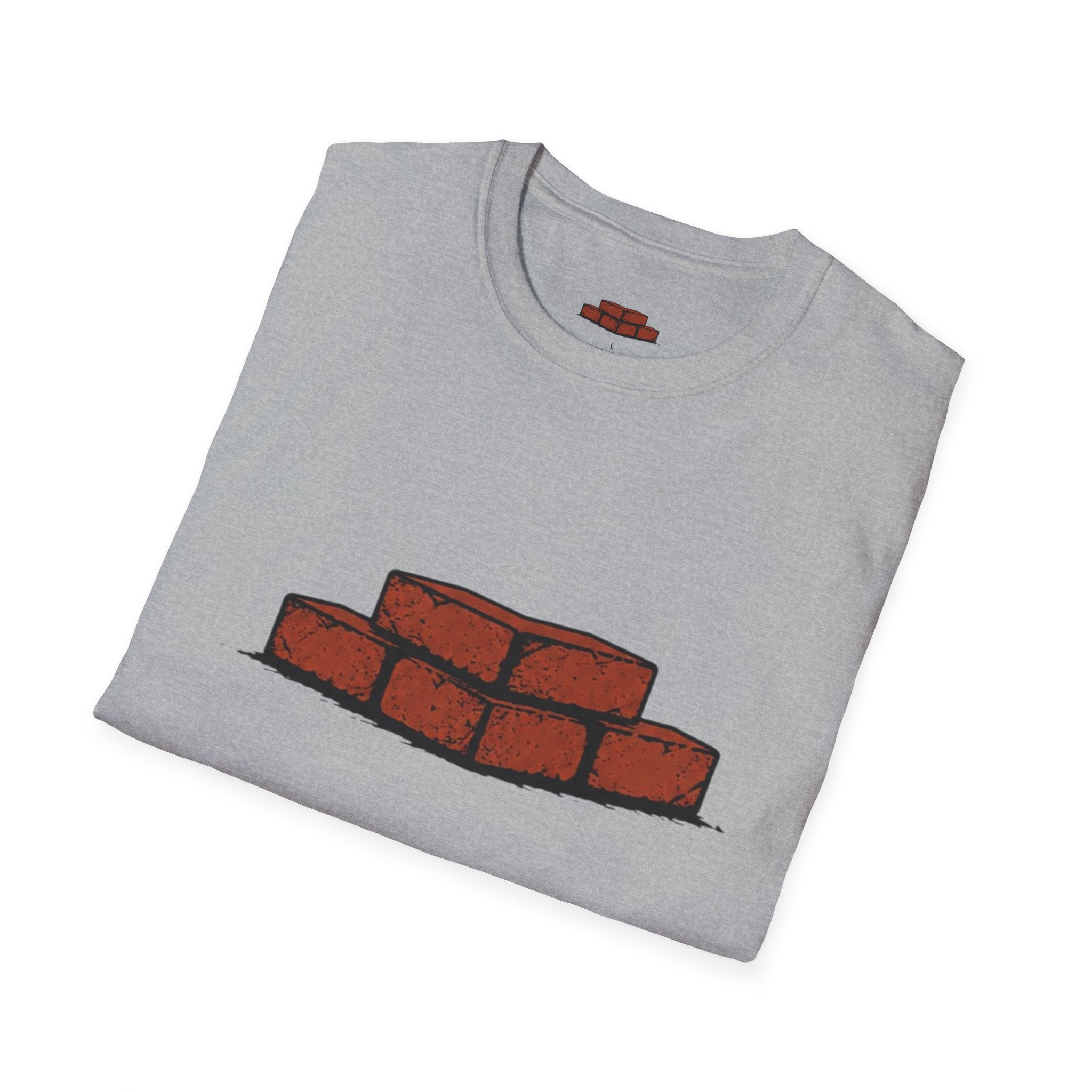 Brick Stack T-Shirt — (BRICK FRONT - MOTTO BACK)