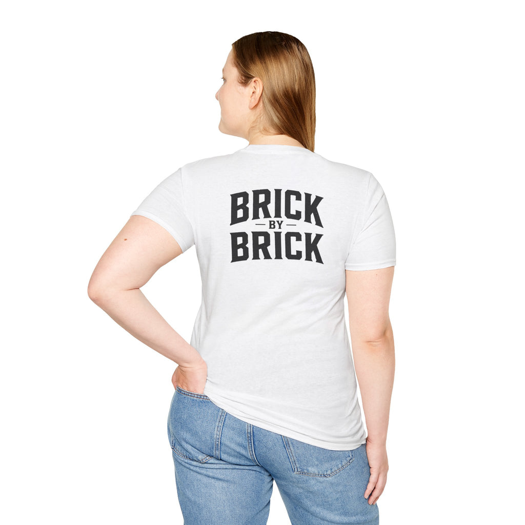 Brick Stack T-Shirt — (BRICK FRONT - MOTTO BACK)