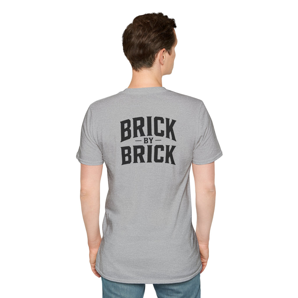 Brick Stack T-Shirt — (BRICK FRONT - MOTTO BACK)