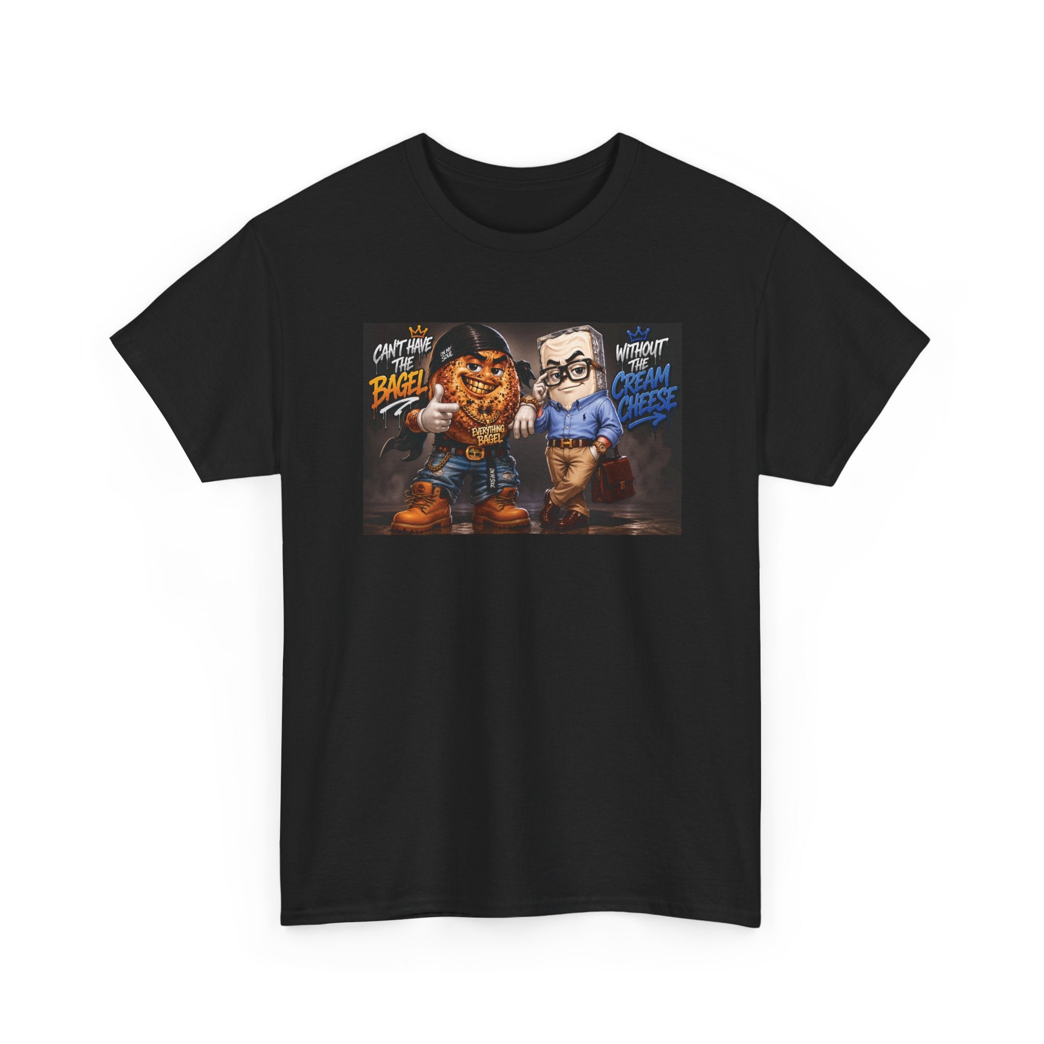 BAGELS AND CREAM CHEESE GRAPHIC TEE