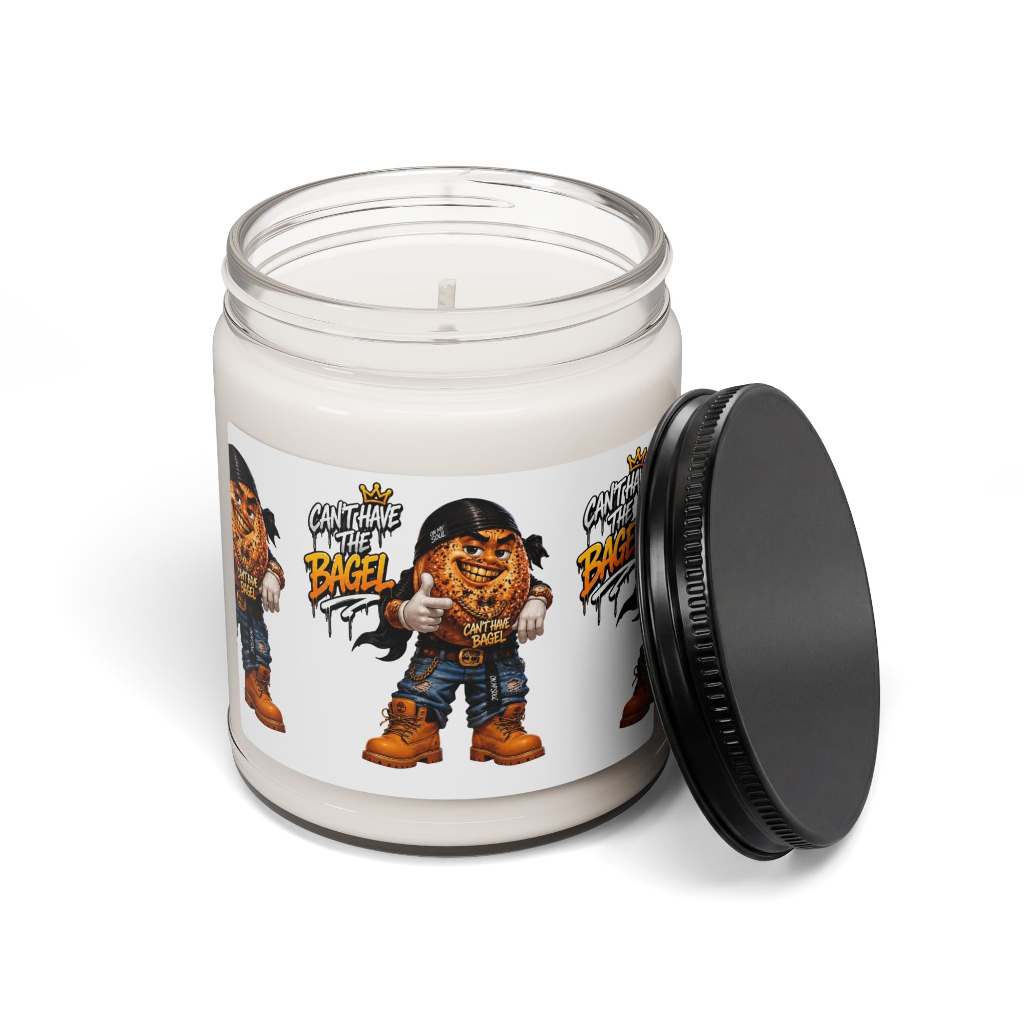 CANT HAVE THE BAGEL Scented Soy Candle 9oz — PEPPERED PASSIONFRUIT