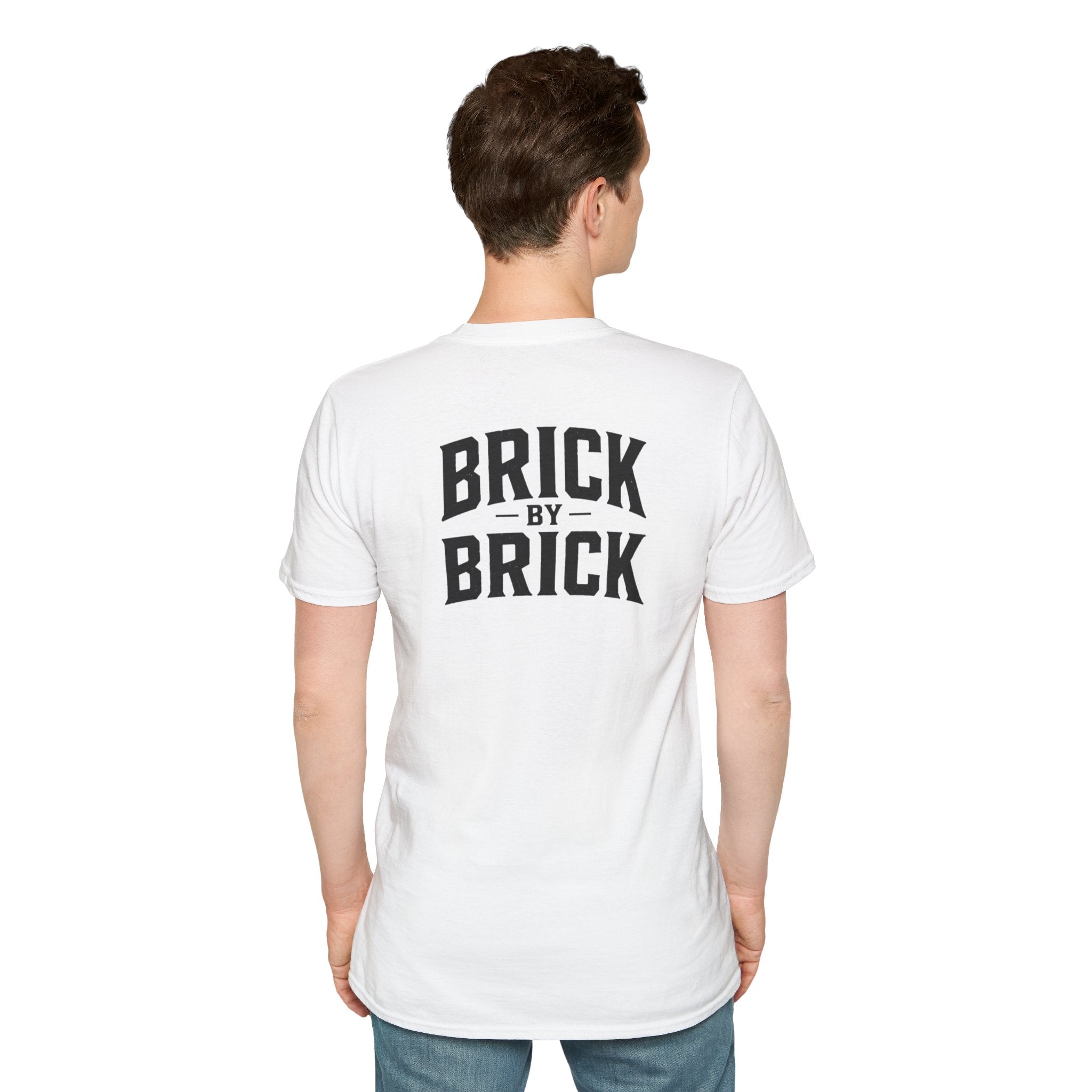 Brick Stack T-Shirt — (BRICK FRONT - MOTTO BACK)