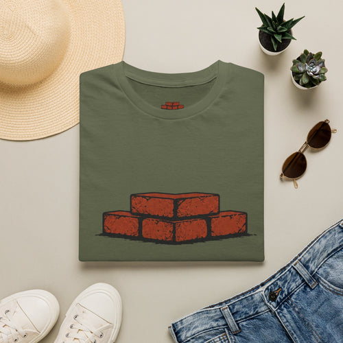 Brick Stack T-Shirt — (BRICK FRONT - MOTTO BACK)