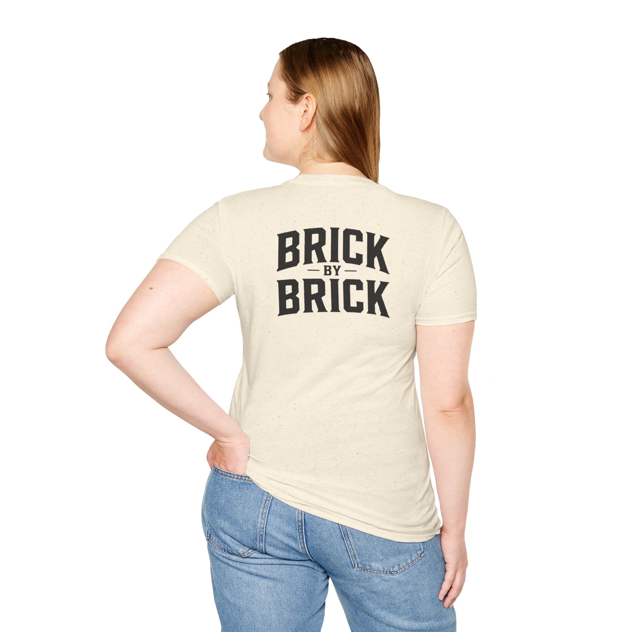 Brick Stack T-Shirt — (BRICK FRONT - MOTTO BACK)
