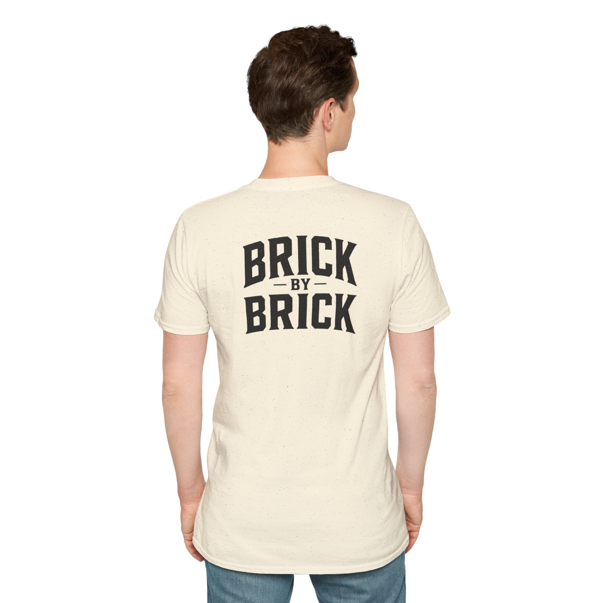 Brick Stack T-Shirt — (BRICK FRONT - MOTTO BACK)