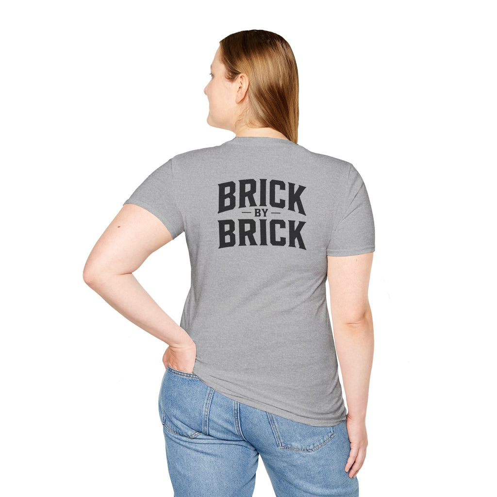 Brick Stack T-Shirt — (BRICK FRONT - MOTTO BACK)