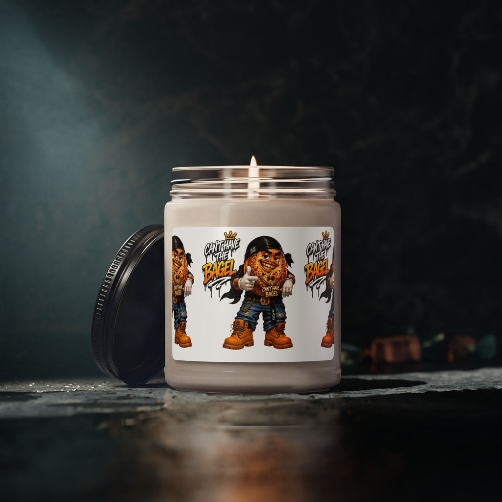CANT HAVE THE BAGEL Scented Soy Candle 9oz — PEPPERED PASSIONFRUIT