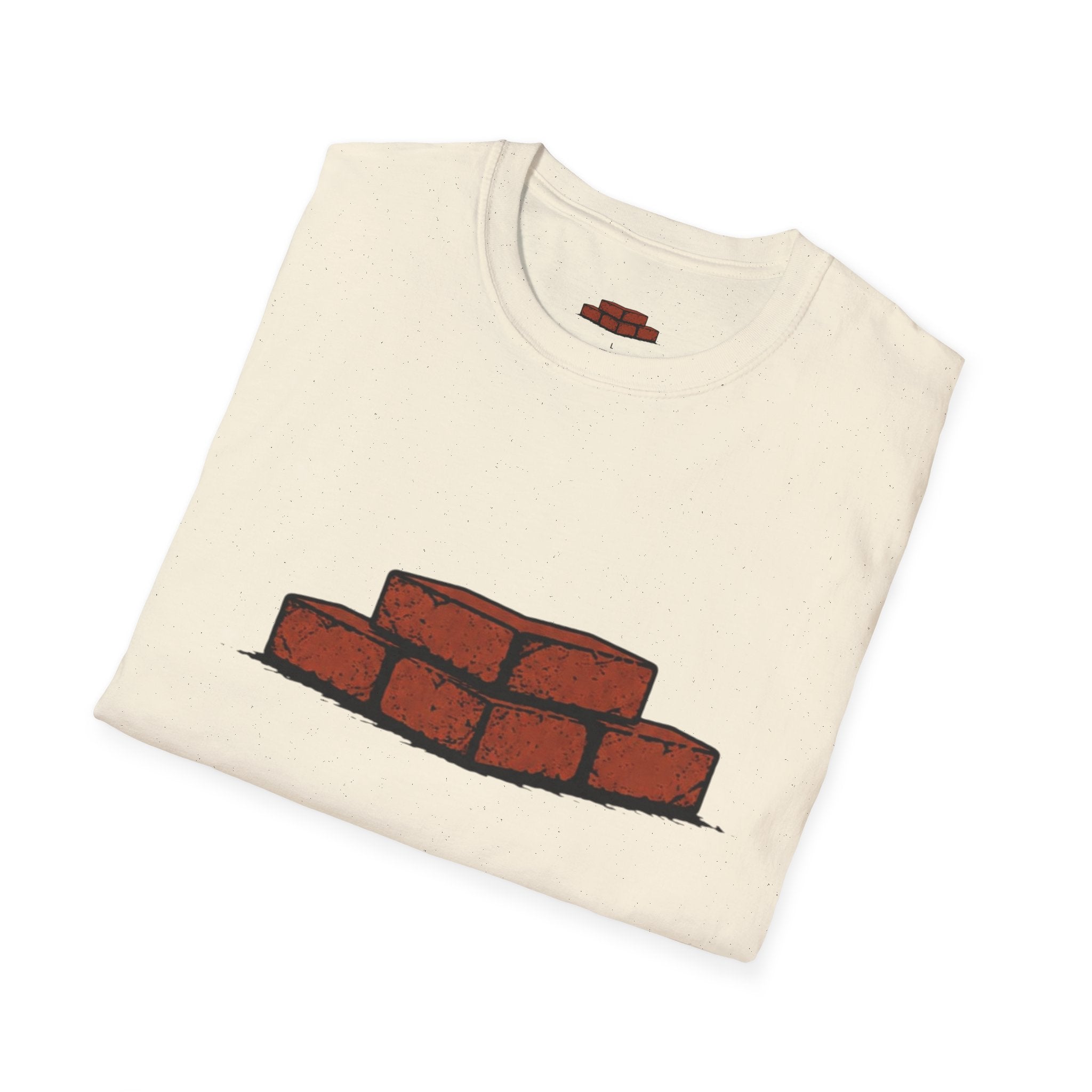 Brick Stack T-Shirt — (BRICK FRONT - MOTTO BACK)