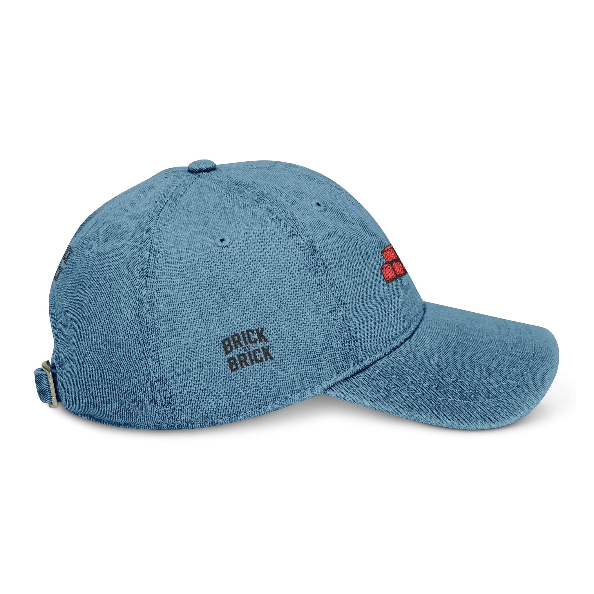 demin brick by brick dad hat