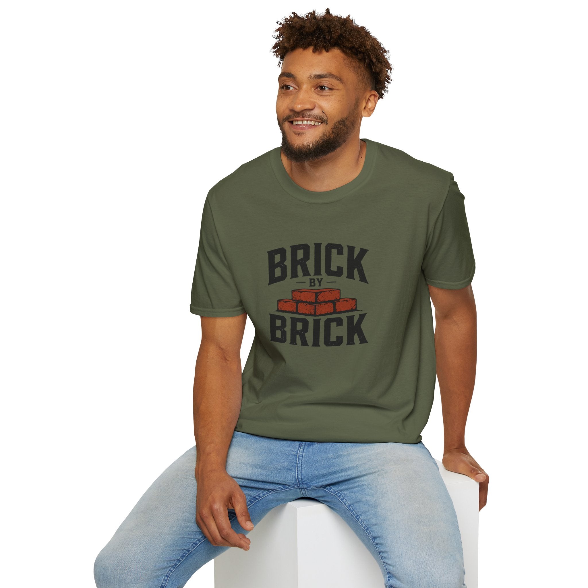 Brick by Brick T-Shirt — Motivational Construction Graphic Tee
