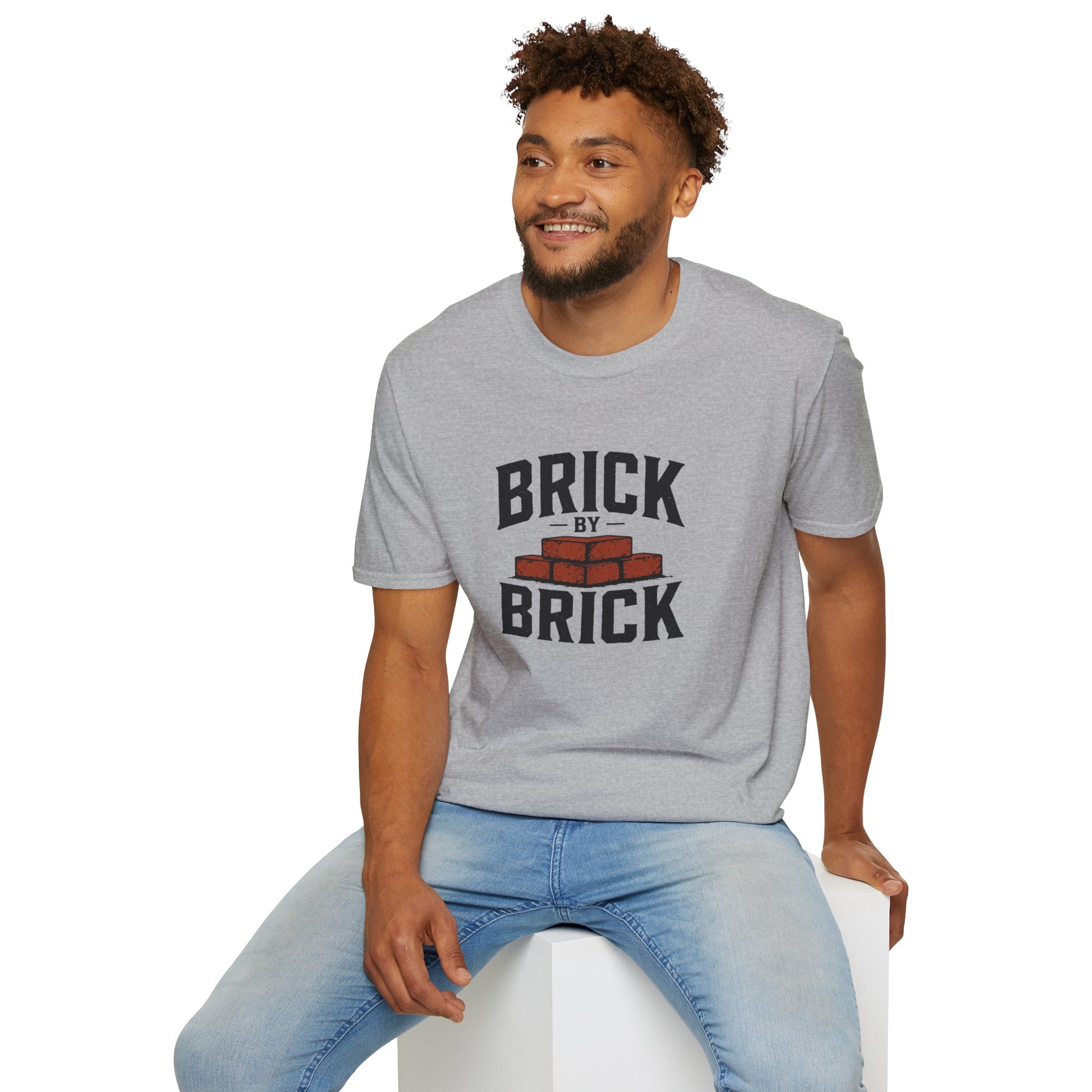 Brick by Brick T-Shirt — Motivational Construction Graphic Tee