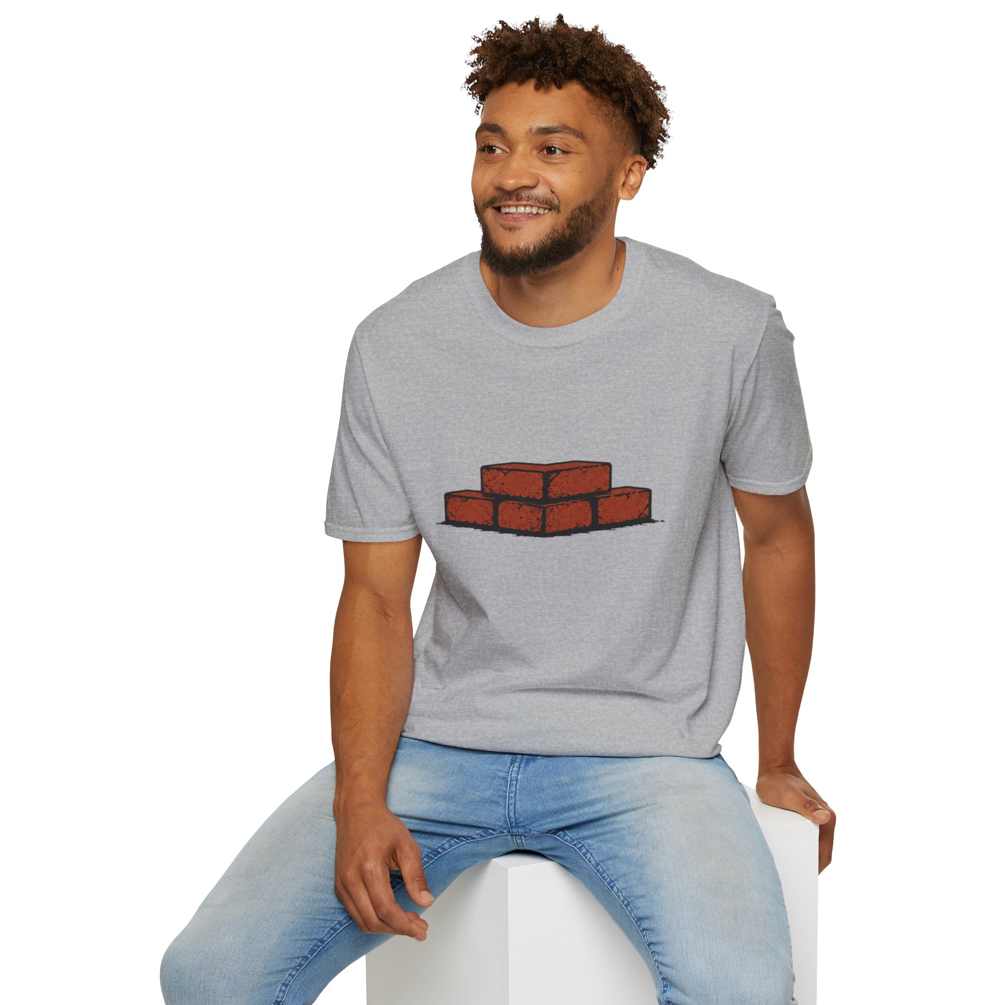 Brick Stack T-Shirt — (BRICK FRONT - MOTTO BACK)
