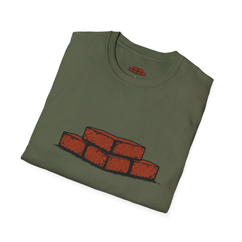 Brick Stack T-Shirt — (BRICK FRONT - MOTTO BACK)