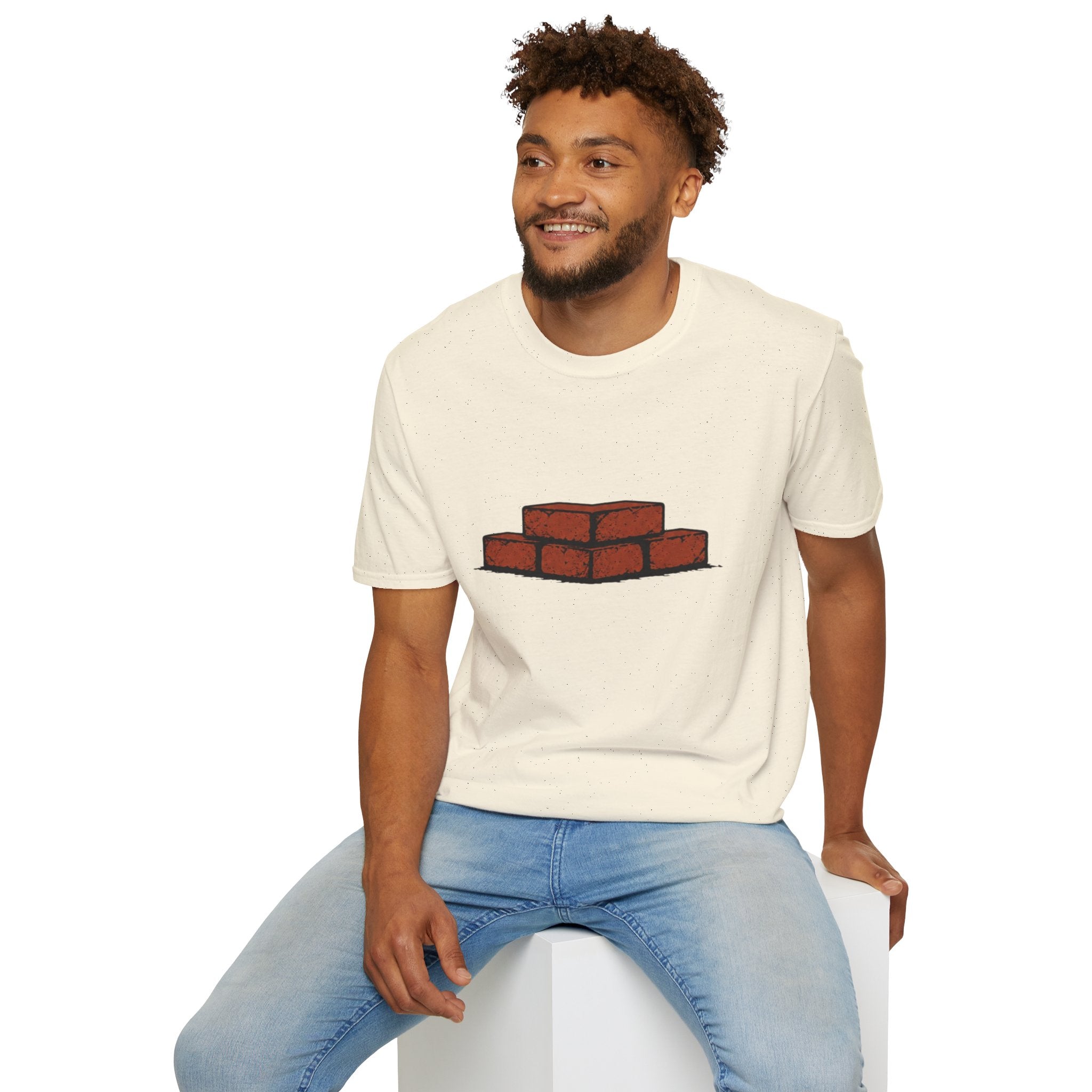 Brick Stack T-Shirt — (BRICK FRONT - MOTTO BACK)