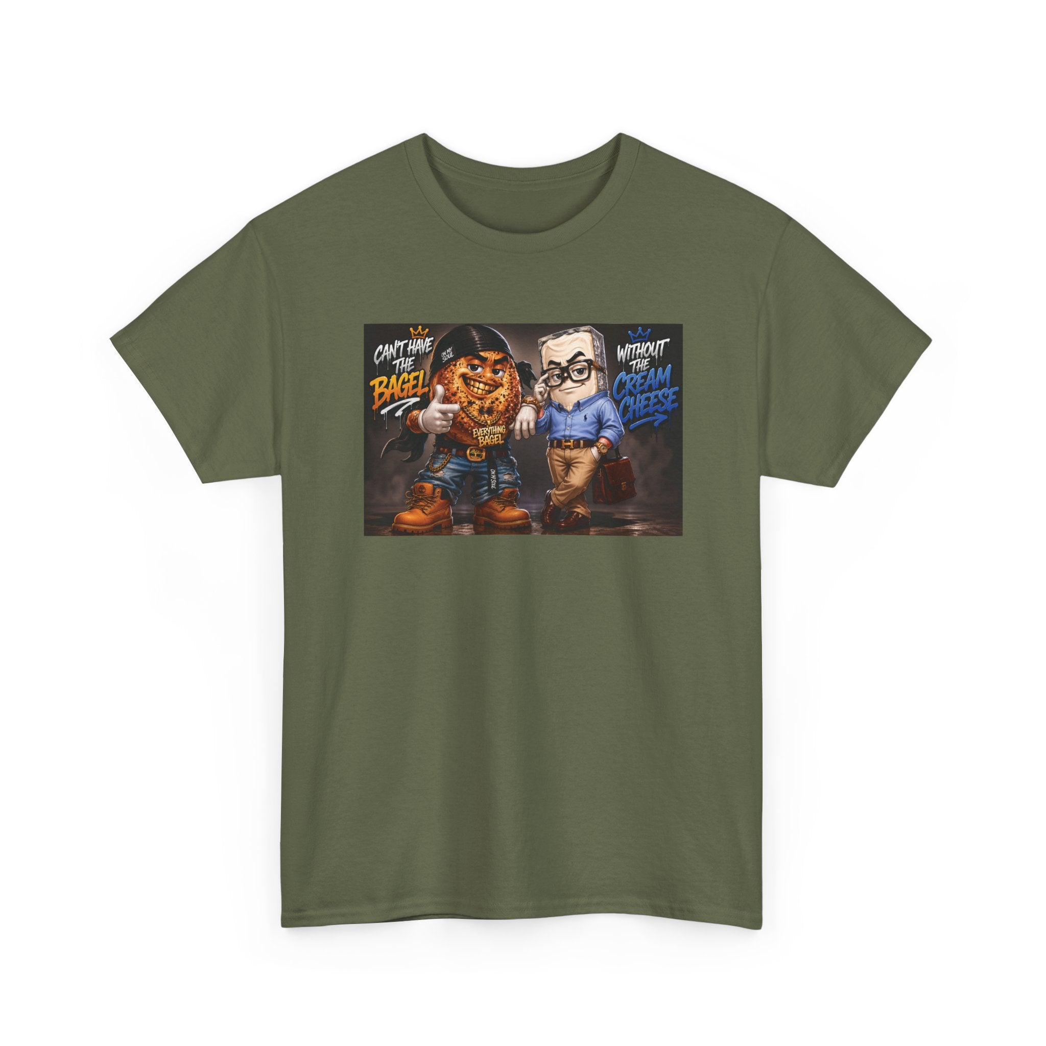 BAGELS AND CREAM CHEESE GRAPHIC TEE