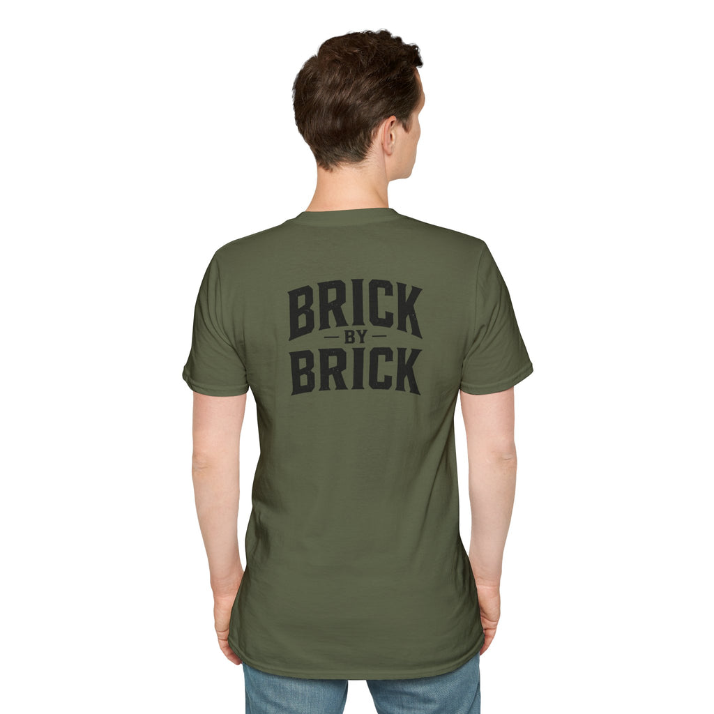 Brick Stack T-Shirt — (BRICK FRONT - MOTTO BACK)